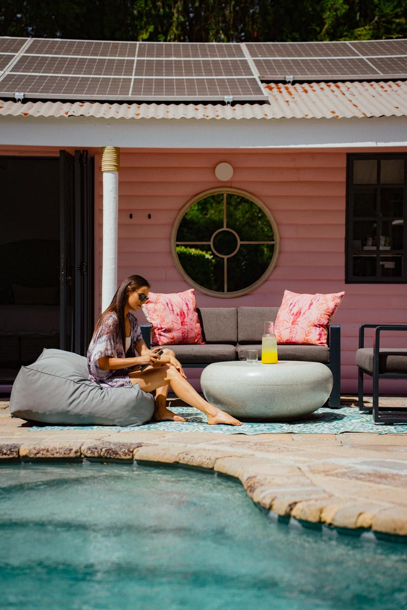 Grey Outdoor Ottoman