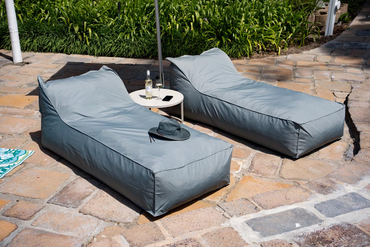 Grey Pool Lounger Bed