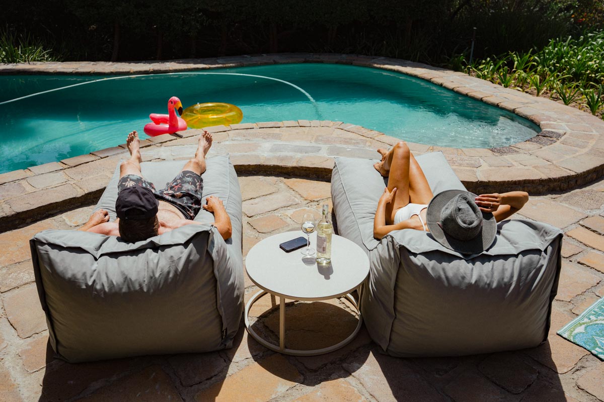 Grey Pool Lounger Bed Extra Cover