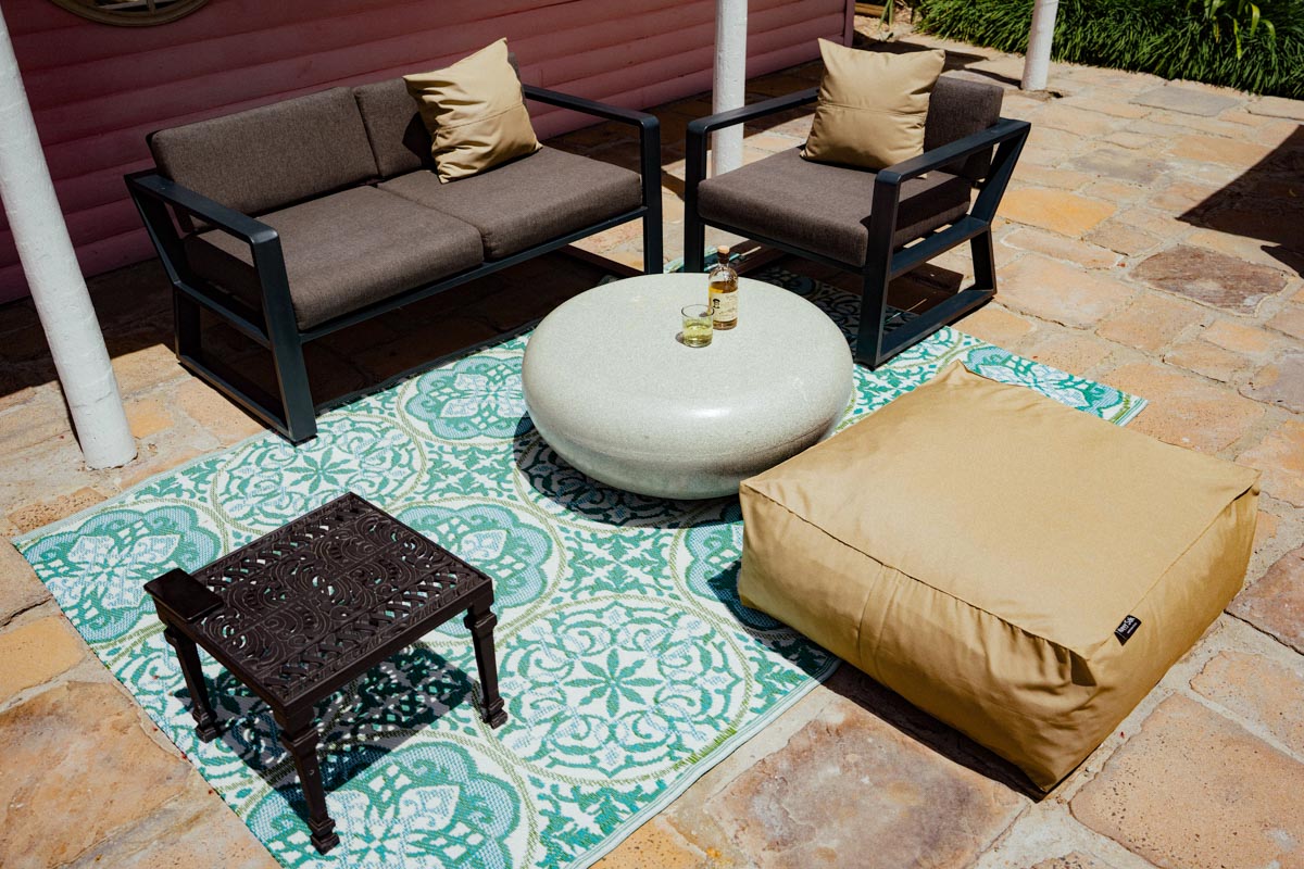 Khaki Outdoor Ottoman