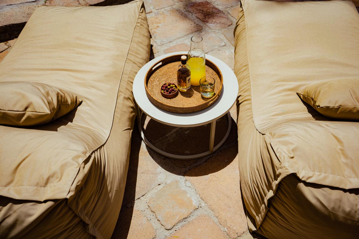 Khaki Pool Lounger Bed