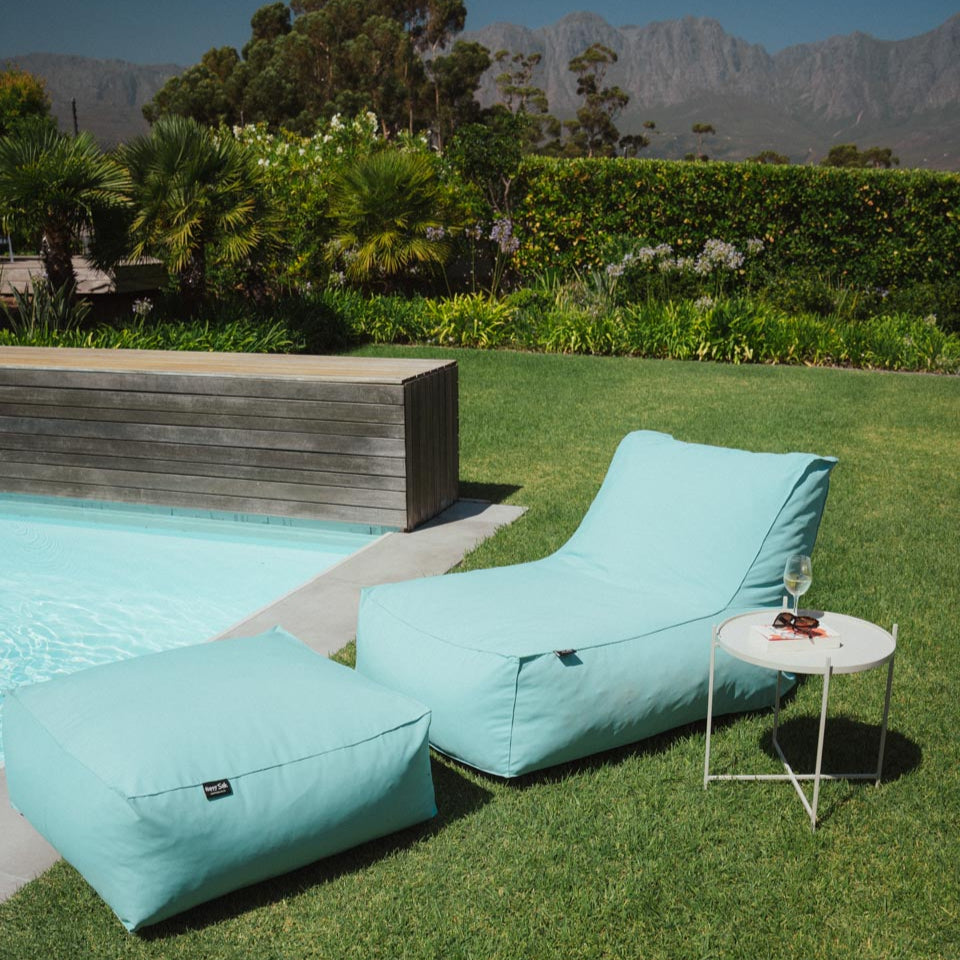 Turquoise Outdoor Ottoman