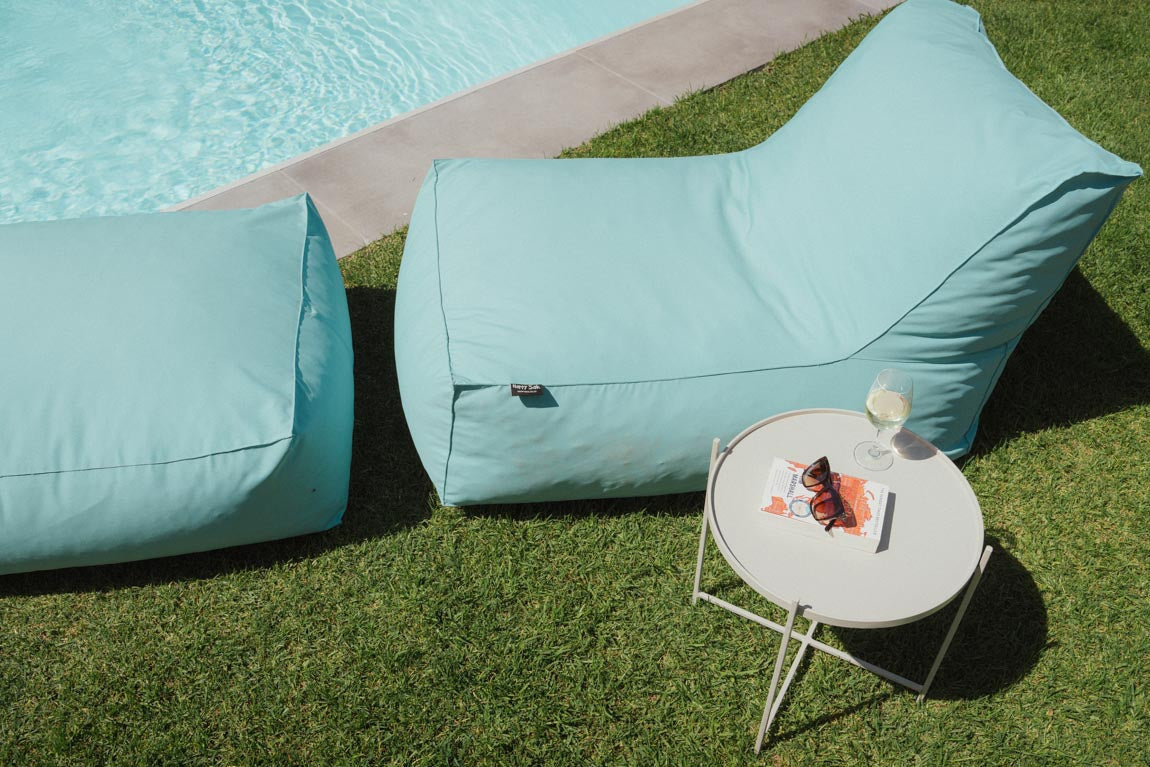 Turquoise Outdoor Ottoman