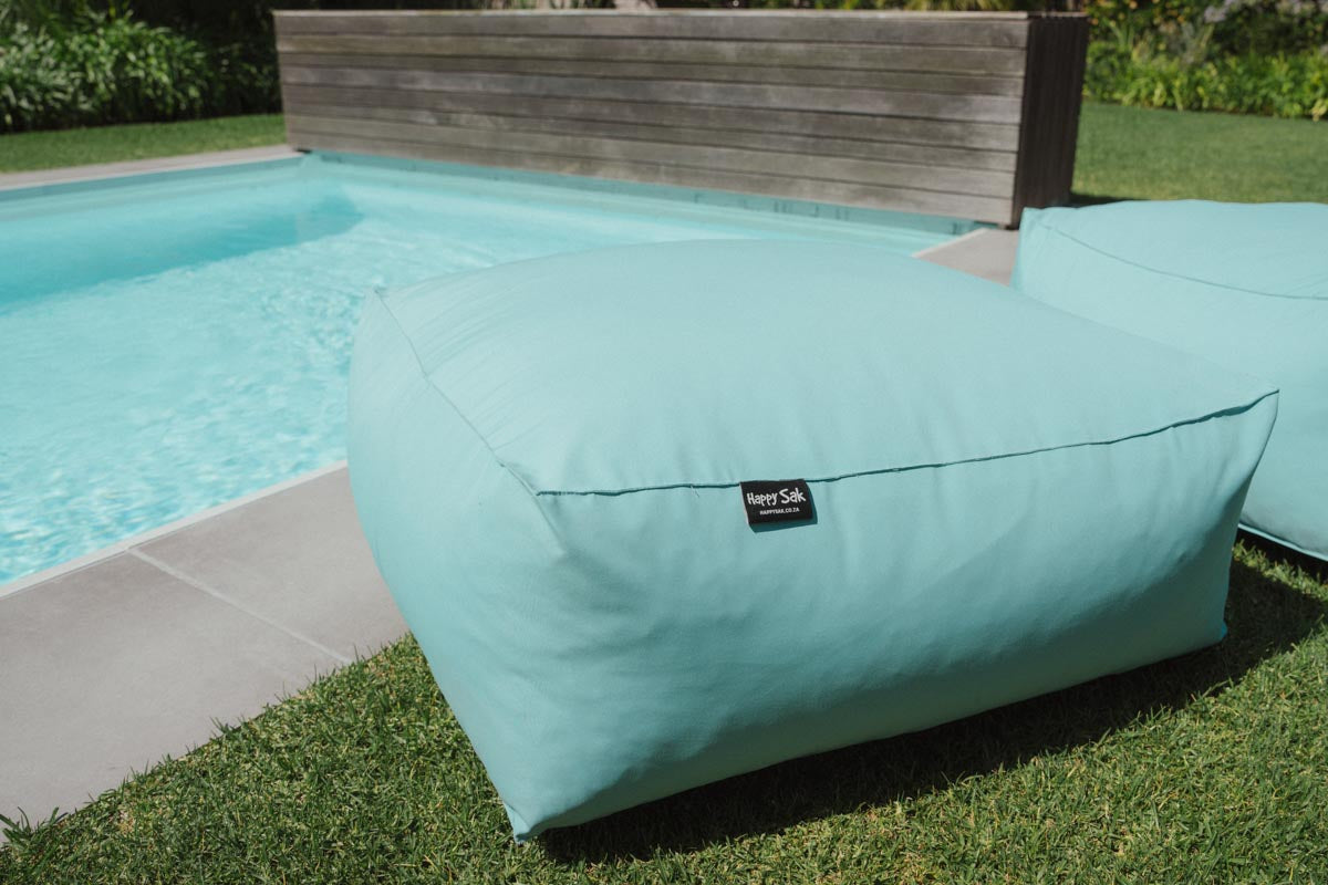 Turquoise Outdoor Ottoman