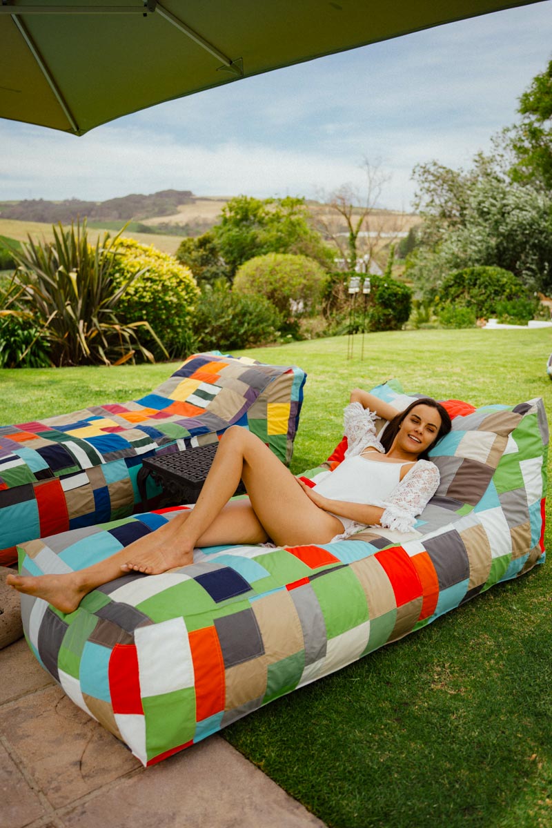 Patchwork Pool Lounger Bed