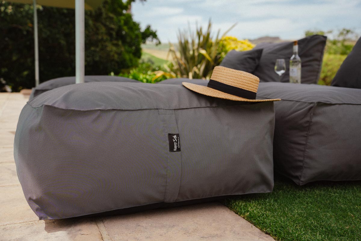 Charcoal Outdoor Ottoman