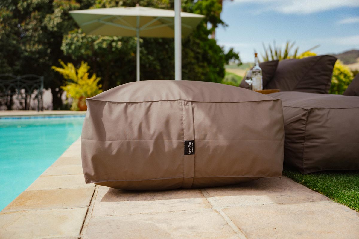 Taupe Outdoor Ottoman