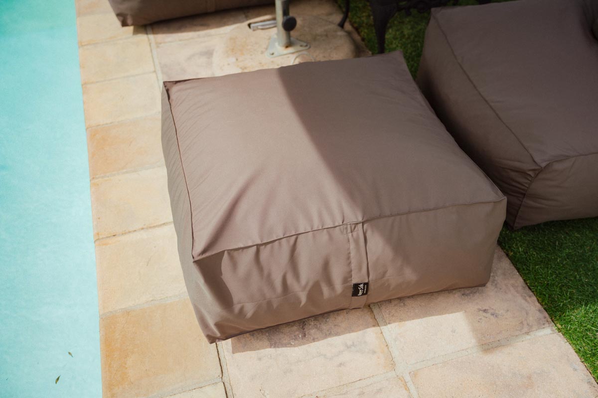 Taupe Outdoor Ottoman
