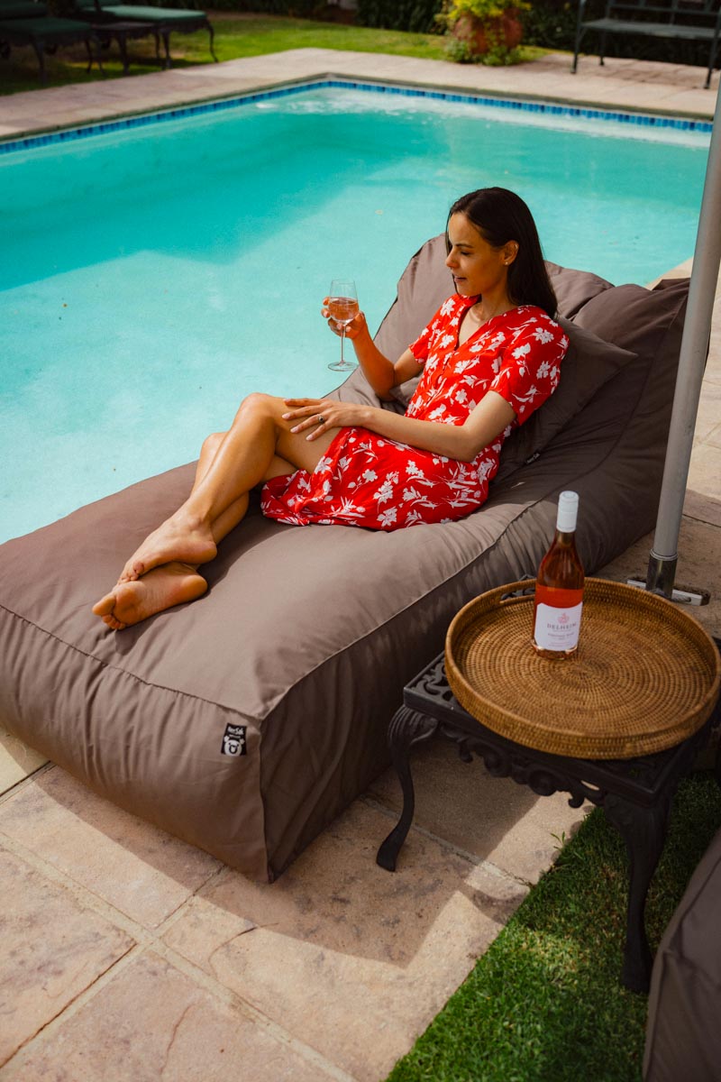 Taupe Pool Lounger Bed