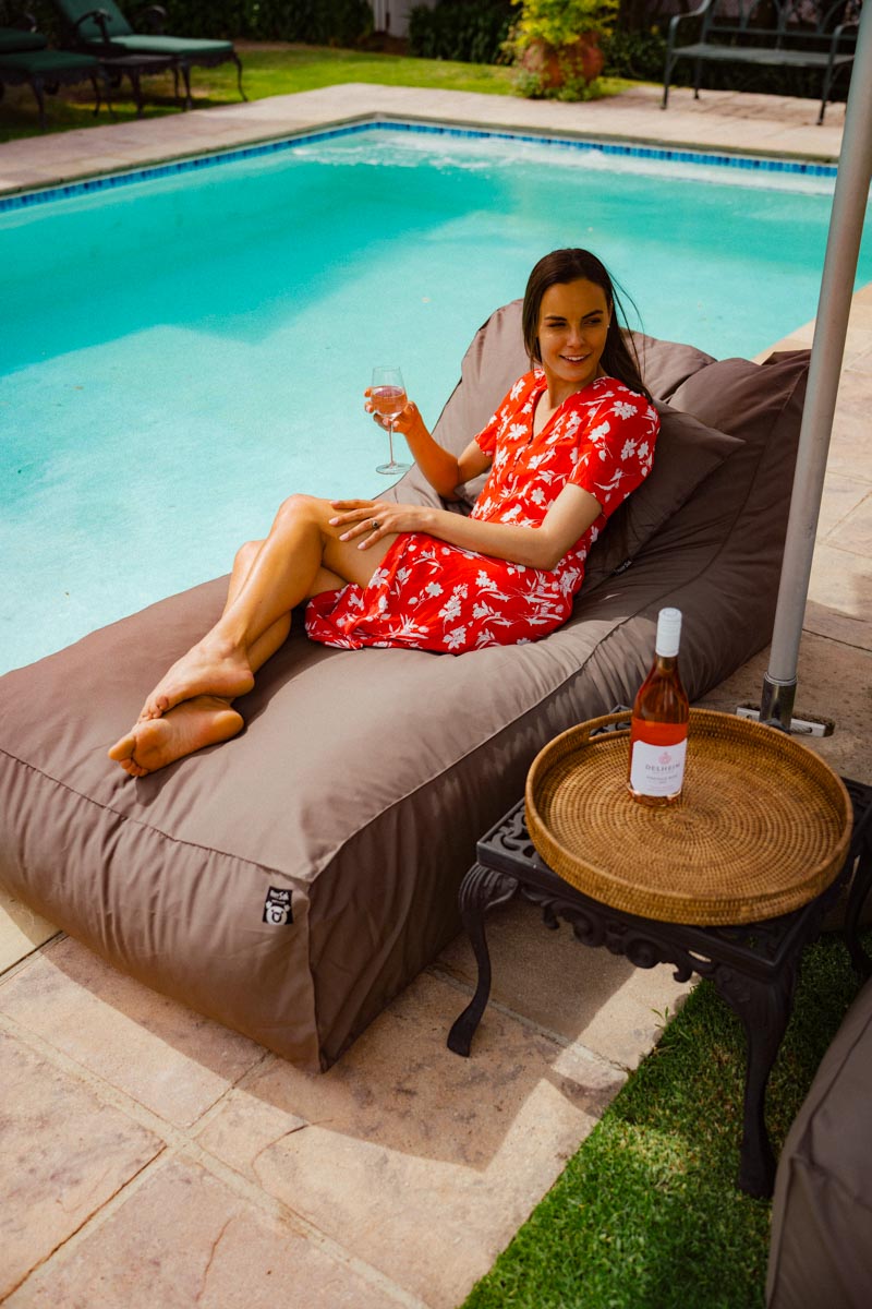 Taupe Pool Lounger Bed Extra Cover
