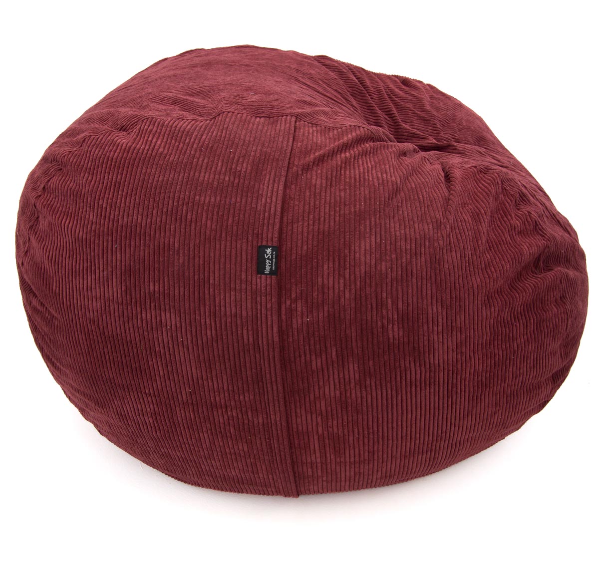 Red bean bag chair on a white background