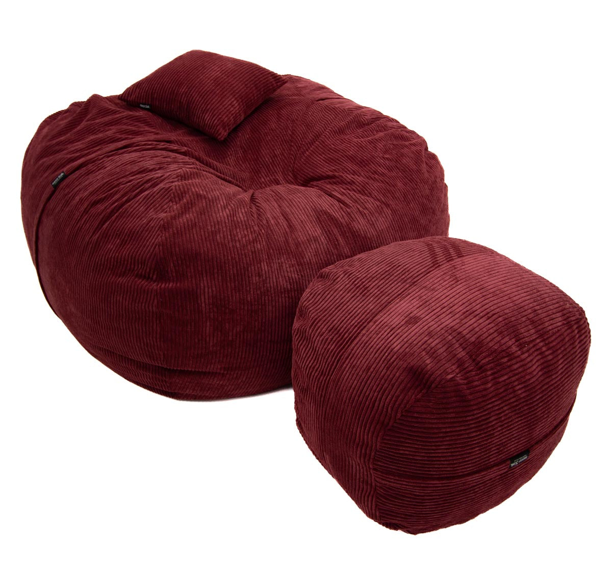 Burgundy Cord XL + Footsak + 2 Scatters