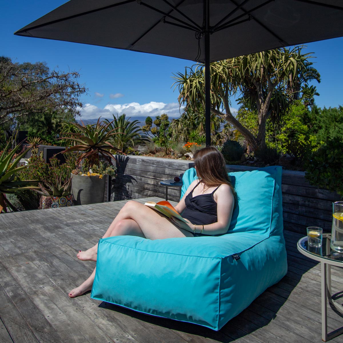 Turquoise Pool Lounger Chair Extra Cover