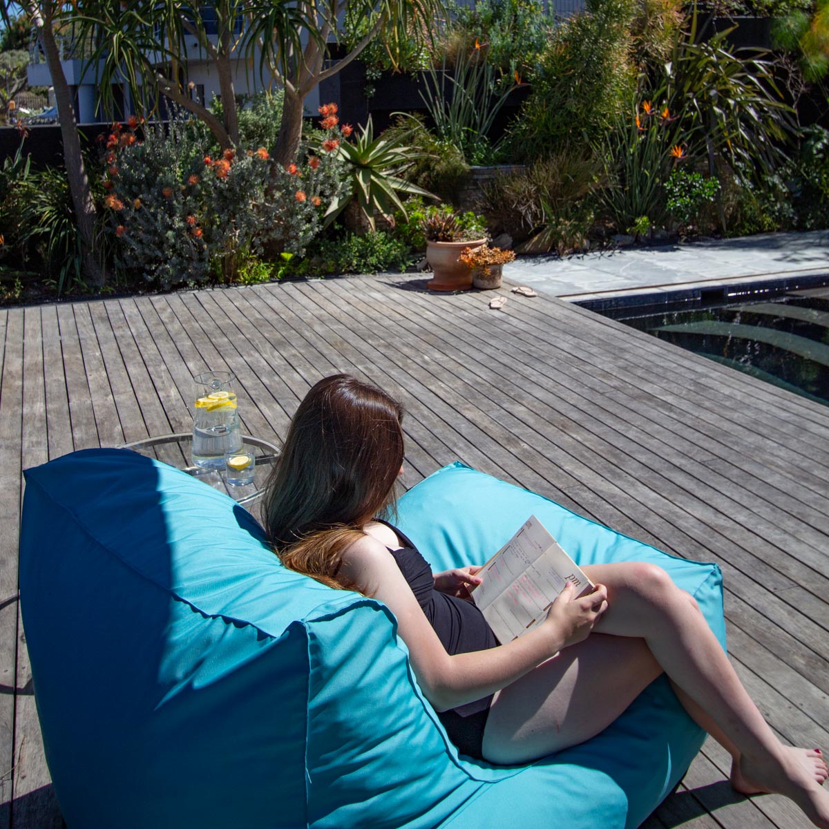 Turquoise Pool Lounger Chair Extra Cover