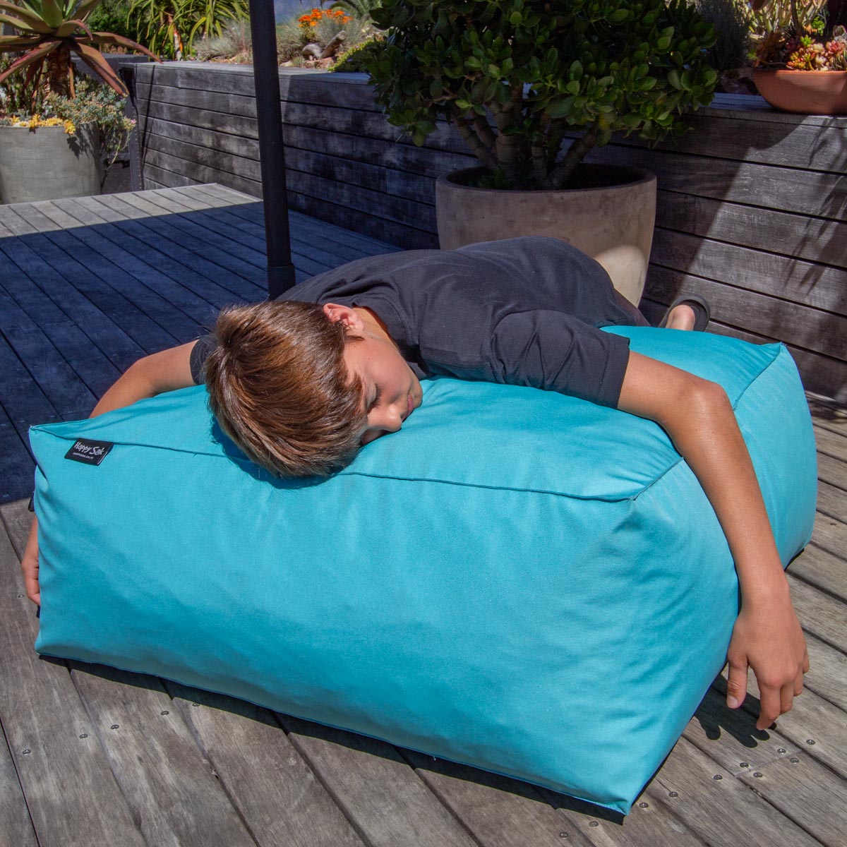 Turquoise Outdoor Ottoman
