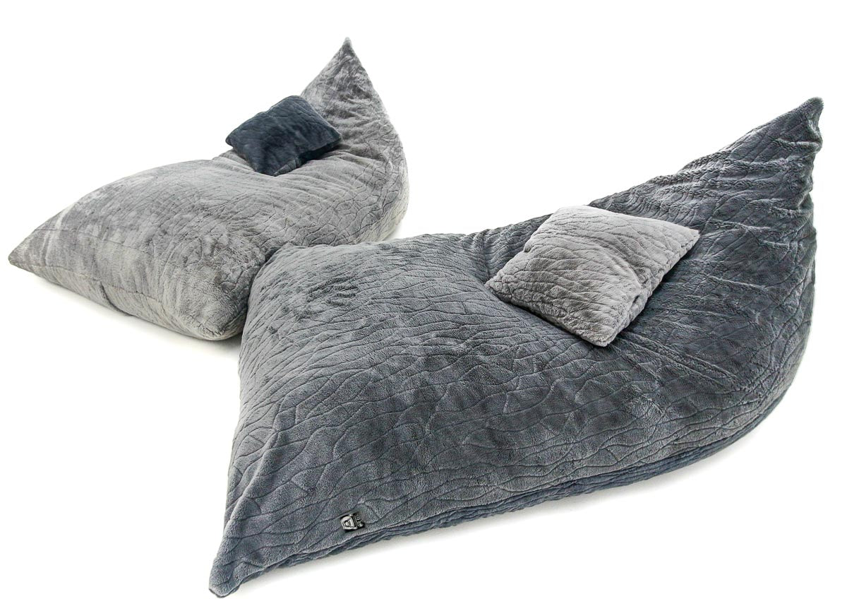 L Flip Sak Dark Grey Fur Extra Cover - Happy Sak SA