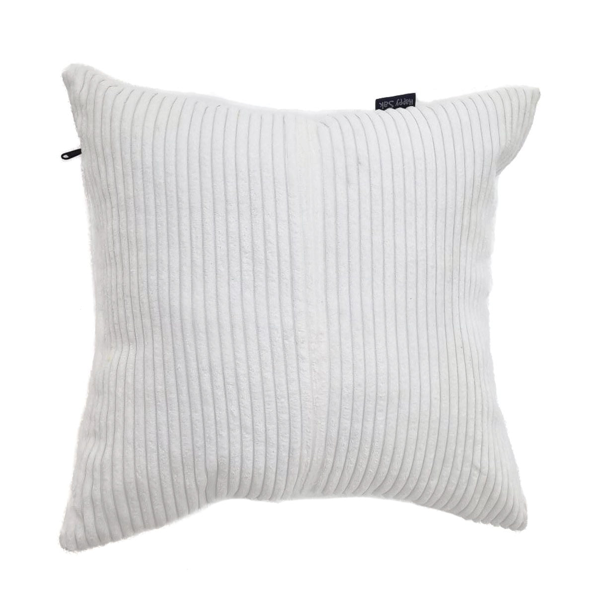 Textured white pillow on a white background