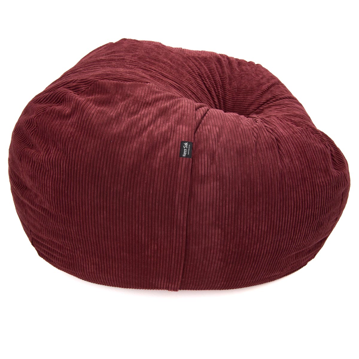 Red bean bag chair on a white background