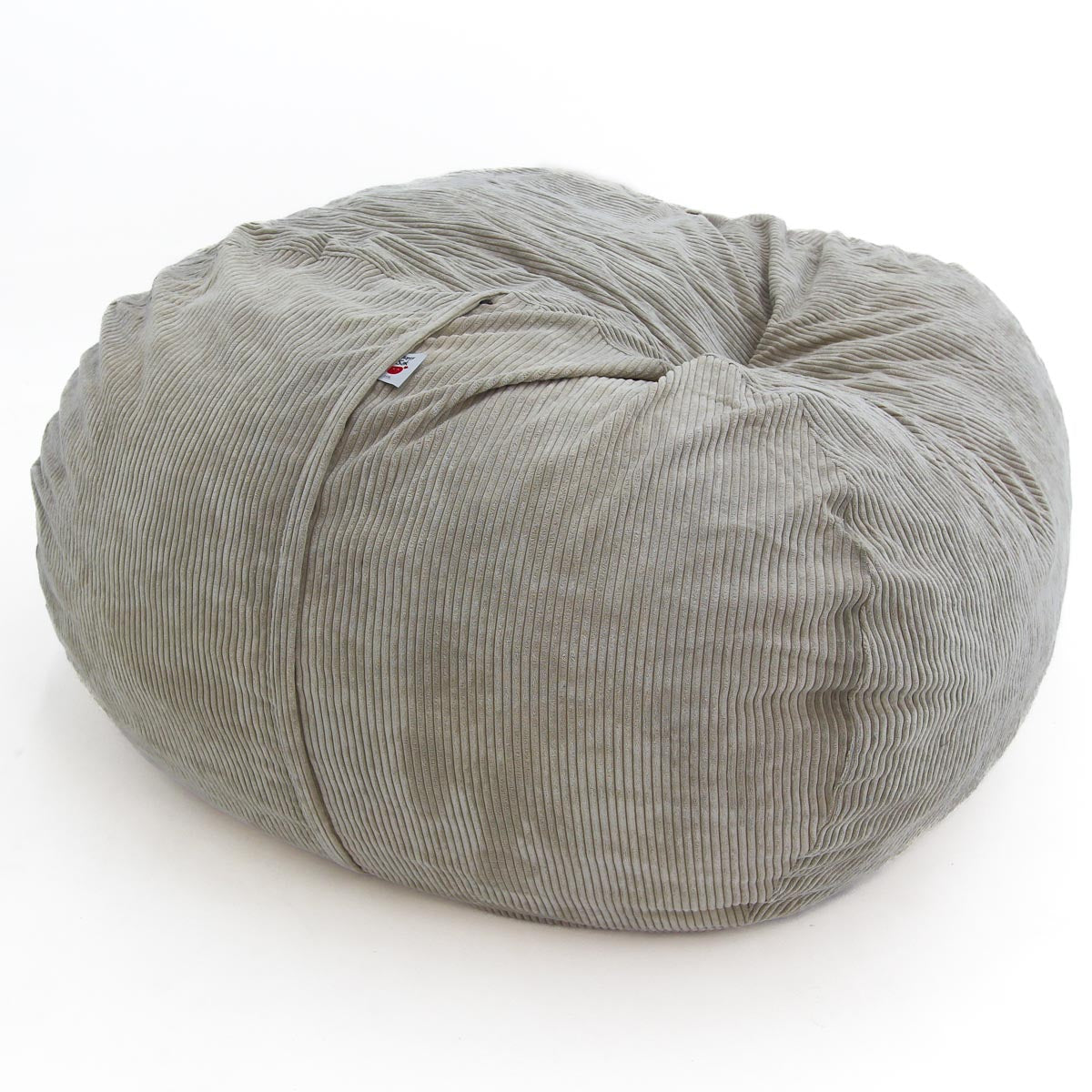Gray bean bag chair on a white background