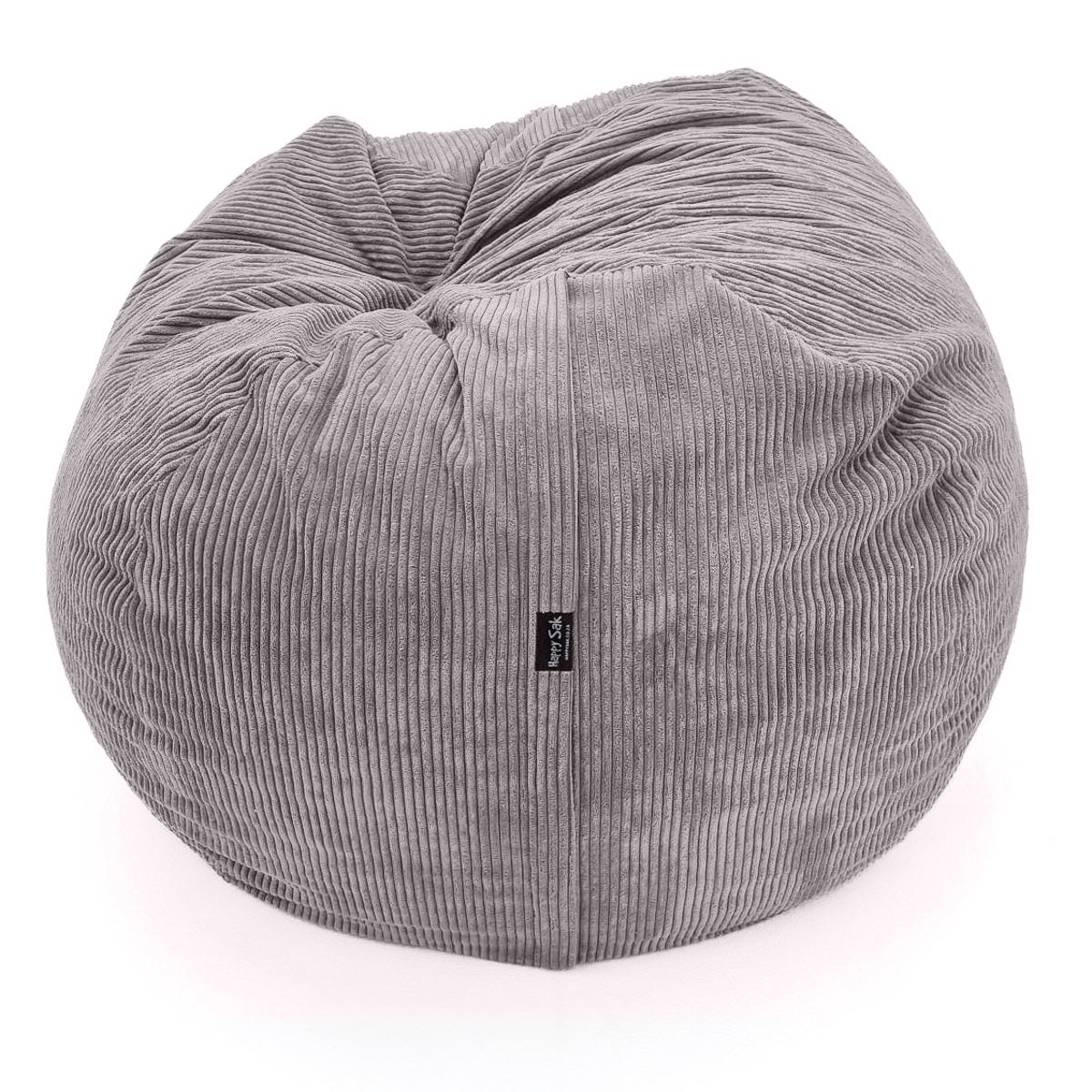grey cord bean bag chair