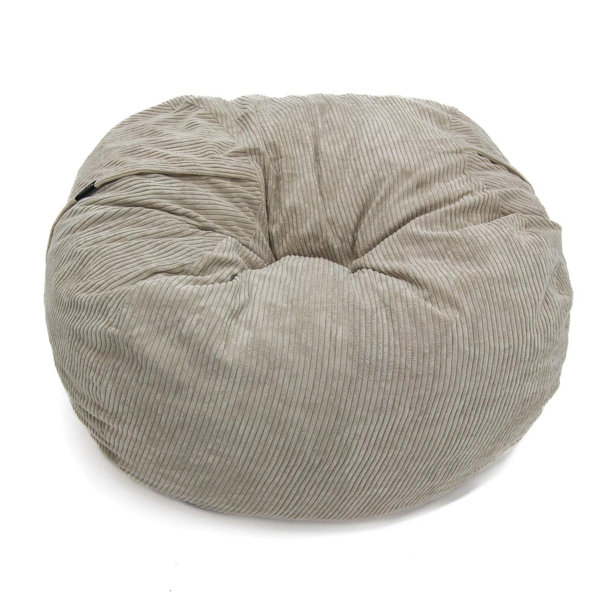 Gray bean bag chair on a white background