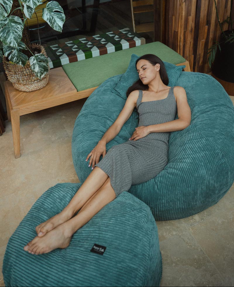 Teal Cord M + Footsak + Scatter