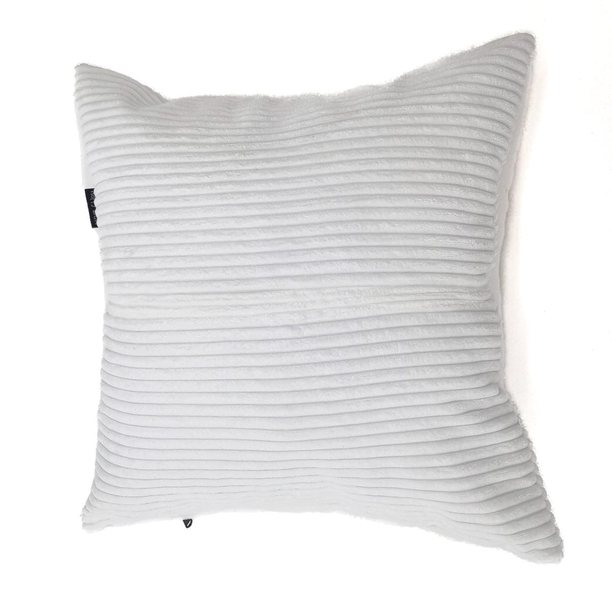 white striped pillow on a white background