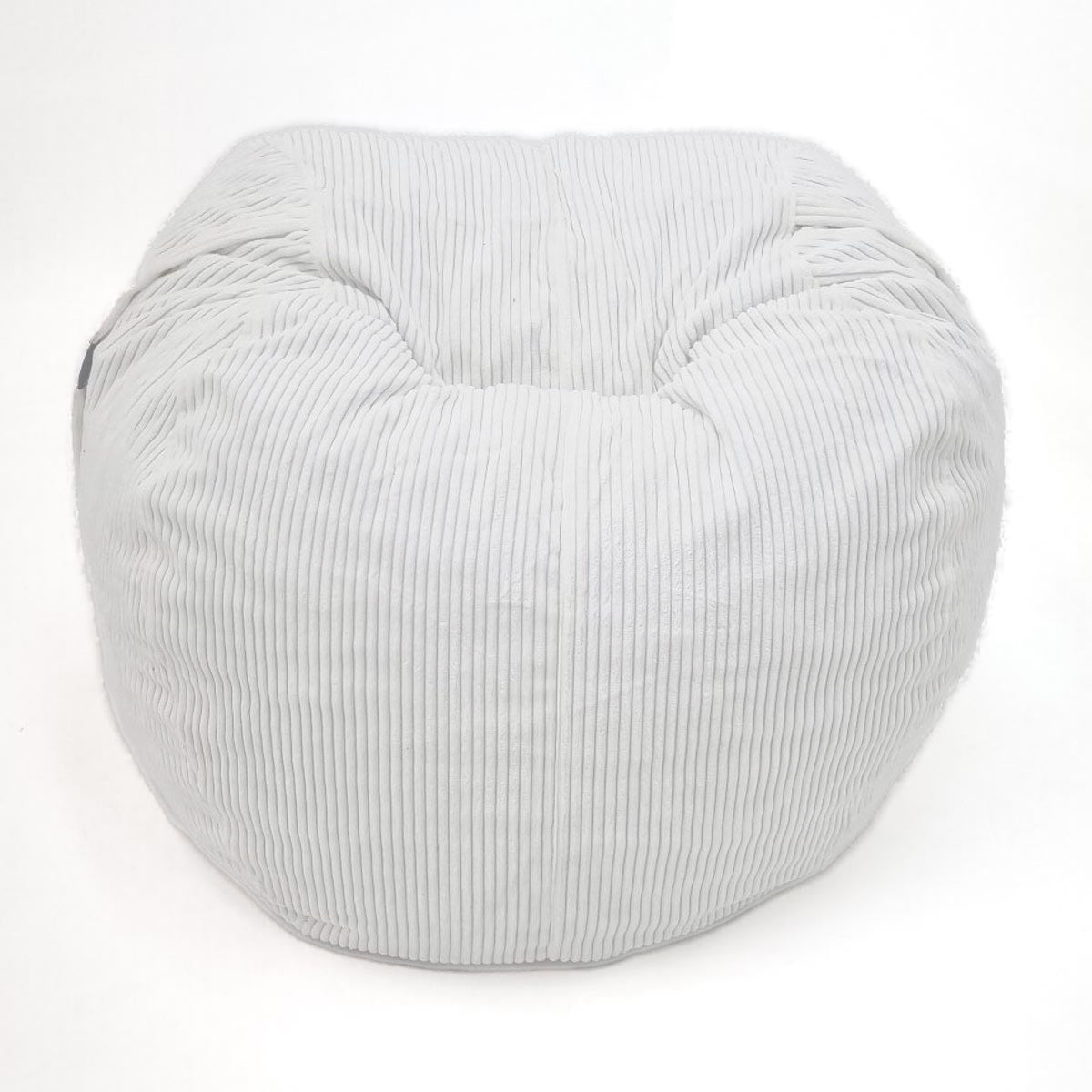 White bean bag chair on a white background