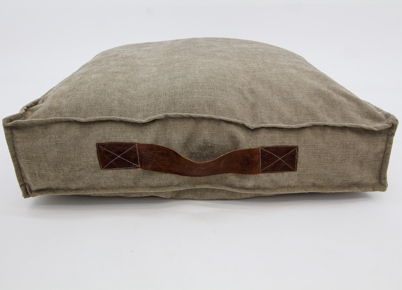 S Dog Bed Beige and Leather Covers - Happy Sak SA