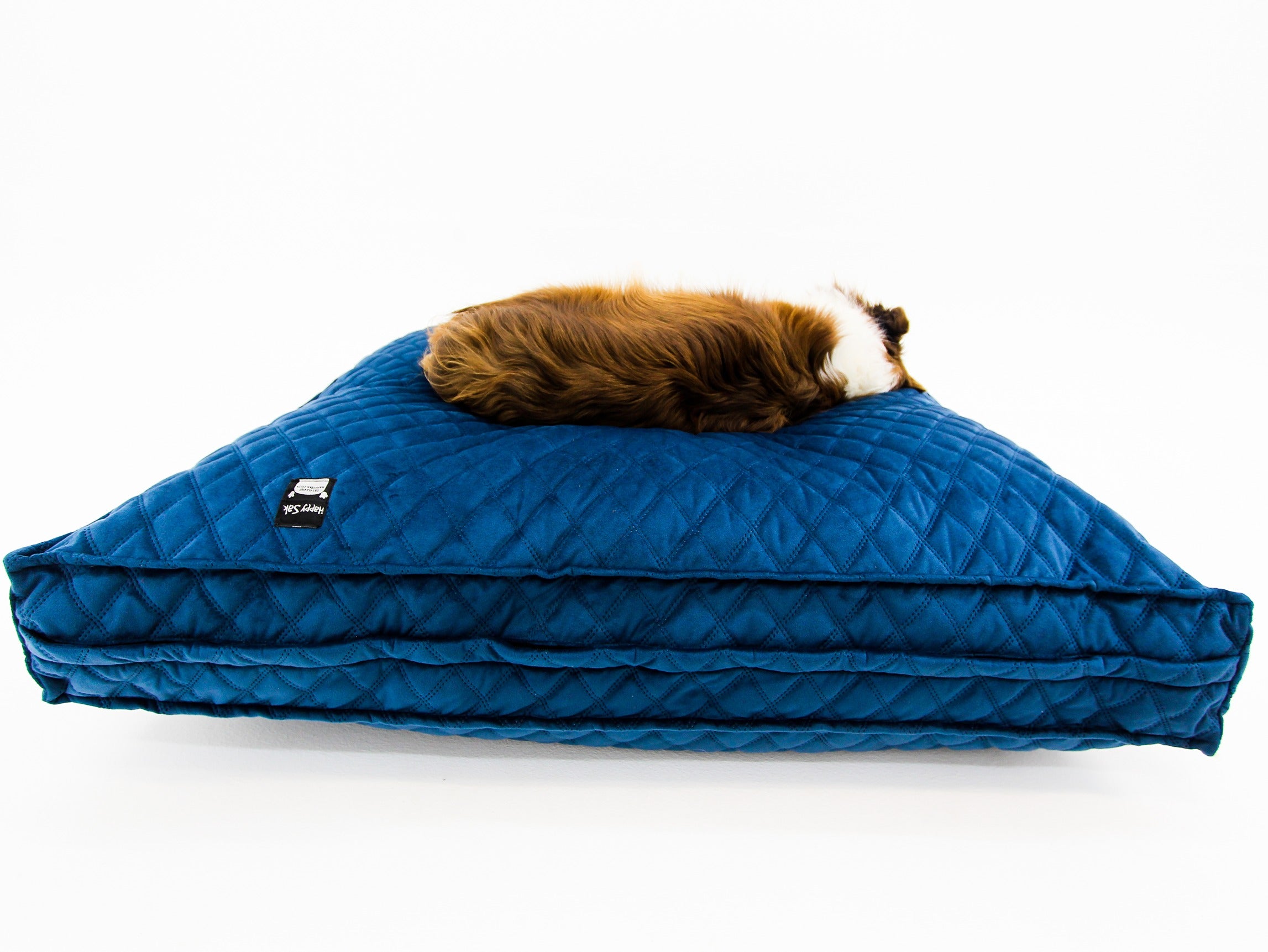 M Dog Bed Blue Velvet
